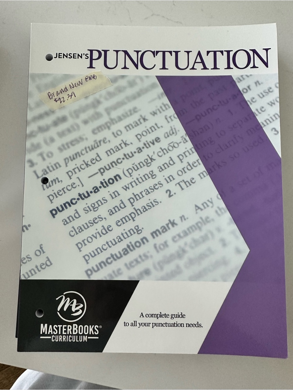 MasterBooks Curriculum: Jensen's Punctuation - Purple and White Workbook (2)